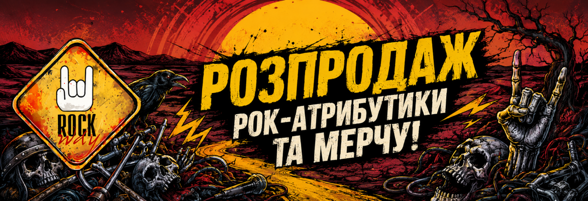 Розпродаж рок-атрибутики та мерчу! Розпродаж рок-атрибутики та мерчу!