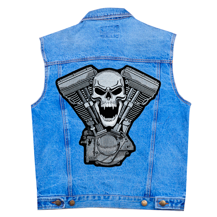 Нашивка наспинна Мотор з черепом Нашивка наспинна Мотор з черепом