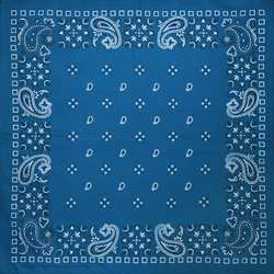 Бандана Огірки біло-чорні на бірюзовому тлі