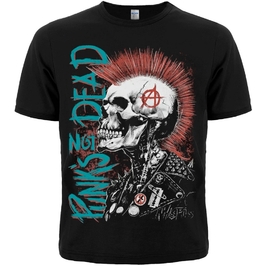 Футболка Punk’s Not Dead (скелет с ирокезом)