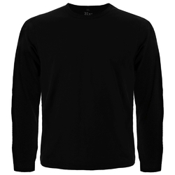 Футболка з довгим рукавом чорна без малюнка
