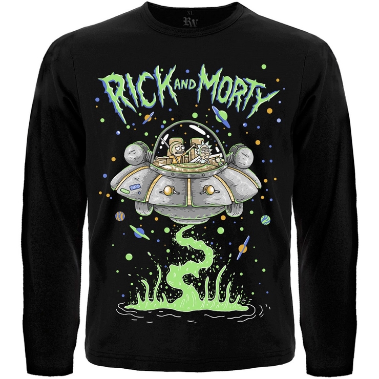 Футболка з довгим рукавом Rick and Morty (space adventure) Футболка з довгим рукавом Rick and Morty (space adventure)