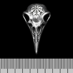 Кулон Череп ворона (Aegishjalmur) (серебро, 925 проба)