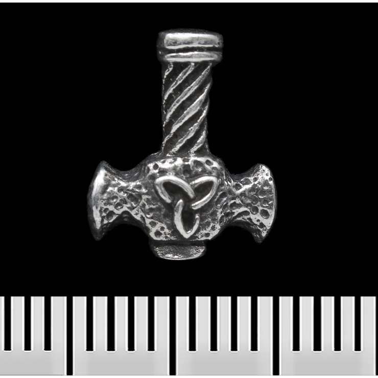 Серьга-гвоздик Топор с трикветром (серебро, 925 проба) (st-004)