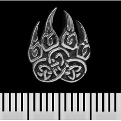 Серьга-гвоздик Печать Велеса (серебро, 925 проба) (st-005)