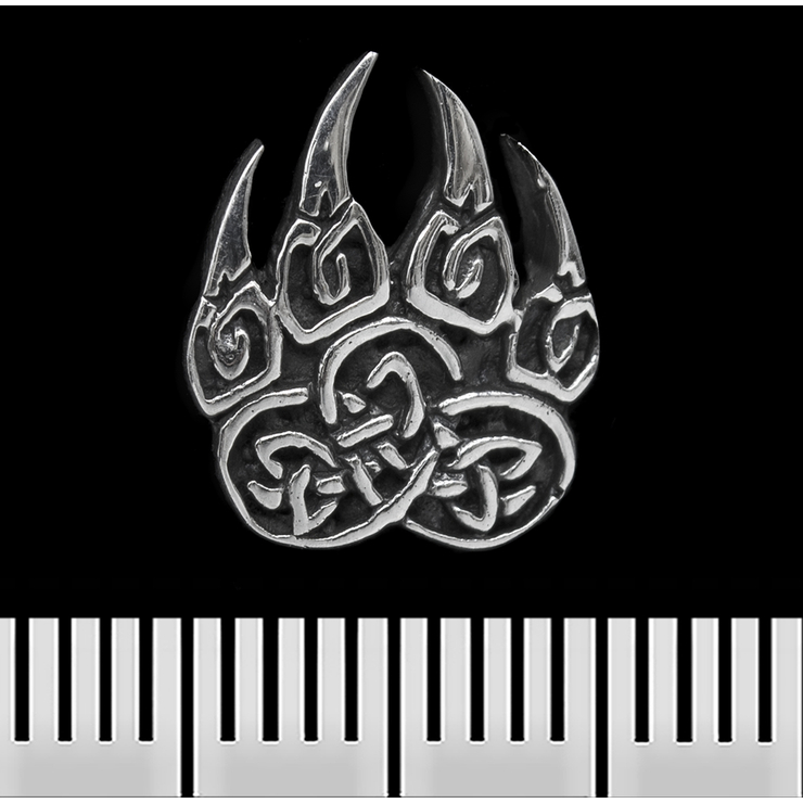 Серьга-гвоздик Печать Велеса (серебро, 925 проба) (st-005)