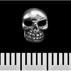 (st-012) Сережка-гвоздик Череп маленький (срібло, 925 проба) (st-012)