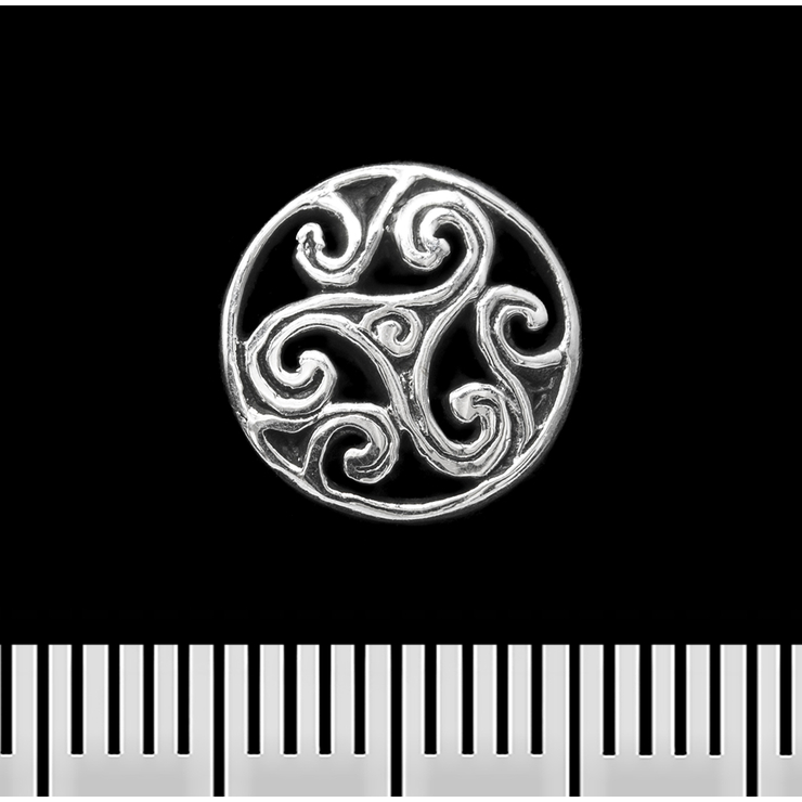 Сережка-гвоздик Триксель в колі (срібло, 925 проба) (st-018) Сережка-гвоздик Триксель в колі (срібло, 925 проба) (st-018)