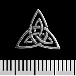 Серьга-гвоздик Трикветр 2 (серебро, 925 проба) (st-029)