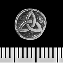 (st-031) Сережка-гвоздик Трикветр в колі (срібло, 925 проба) (st-031)