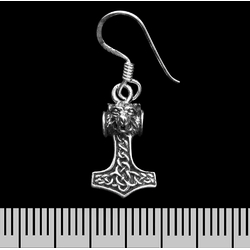 Серьга-крючок Молот Тора (Fenrir) (серебро, 925 проба)