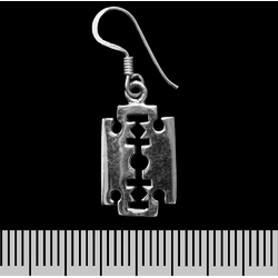 Серьга-крючок Лезвие (серебро, 925 проба)