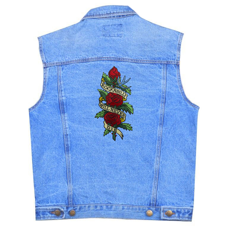 Нашивка термо Rockabilly Will Never Die наспинна (thps-037) Нашивка термо Rockabilly Will Never Die наспинна (thps-037)