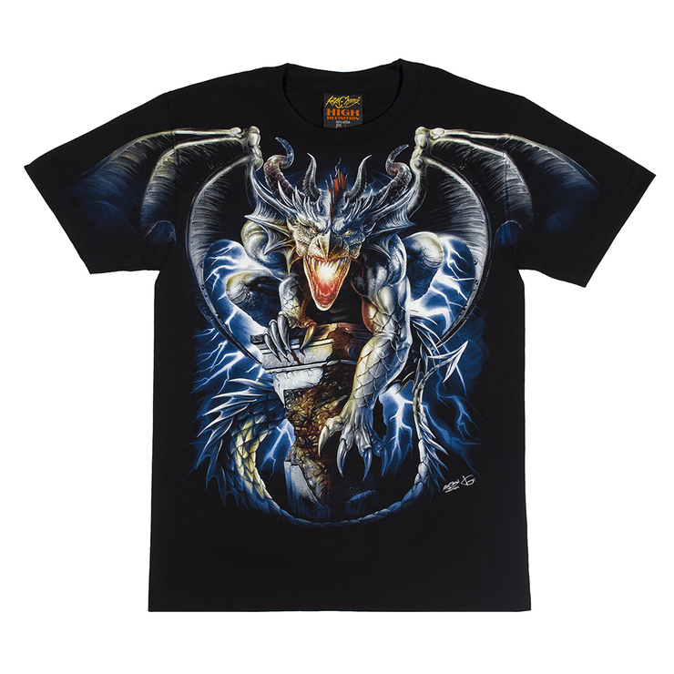 Футболка Горгулья на колоні (світиться в темряві)