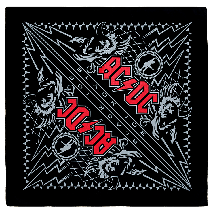 Бандана AC/DC "Black Ice" (60х60 см)