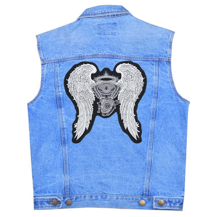 Нашивка наспинна Мотор з ангельськими крилами Нашивка наспинна Мотор з ангельськими крилами