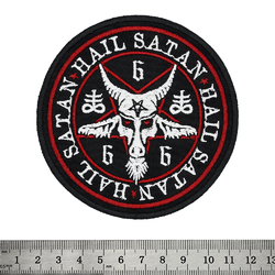 Нашивка Hail Satan (pentagram)