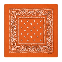 Бандана Огірки біло-чорні на яскраво-помаранчевому тлі