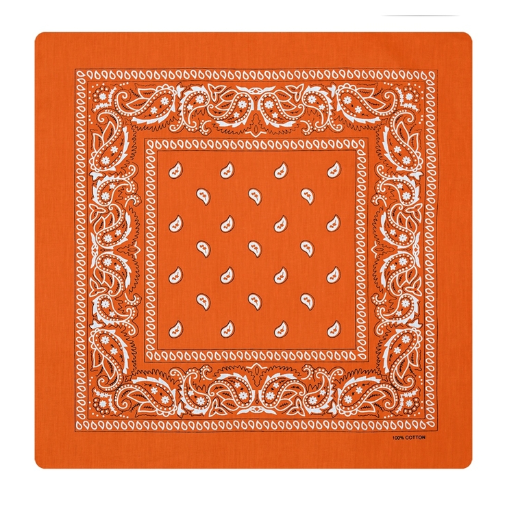 Бандана Огірки біло-чорні на яскраво-помаранчевому тлі Бандана Огірки біло-чорні на яскраво-помаранчевому тлі