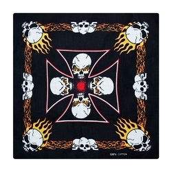 Бандана Залізний хрест (палаючі черепа)