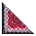 Бандана Турецький візерунок біло-червоний на чорному тлі Бандана Турецький візерунок біло-червоний на чорному тлі