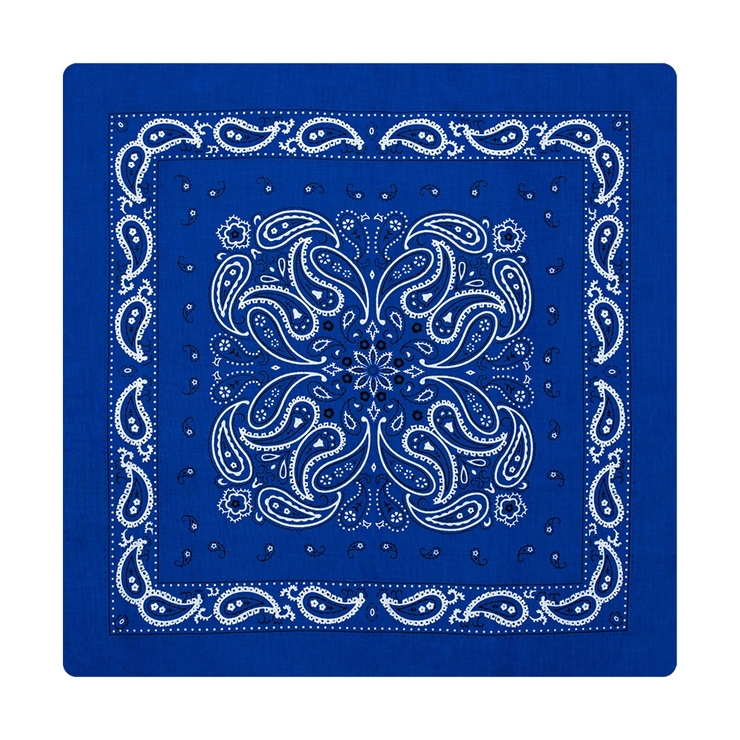 Бандана Огурцы Крупные бело-черные на синем фоне