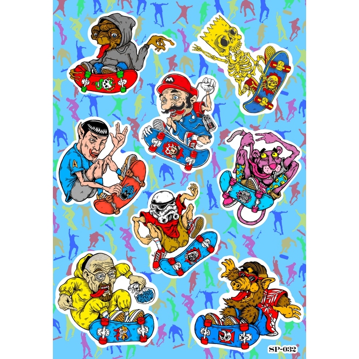 Стікерпак Skateboarding  SP-032