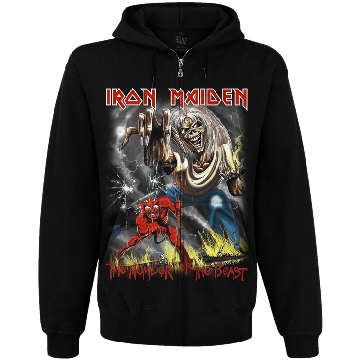 Худи Iron Maiden "The Number of the Beast" на молнии