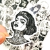 Набір стікерів Tattoo (black-white) (stk-026) (50 шт.)