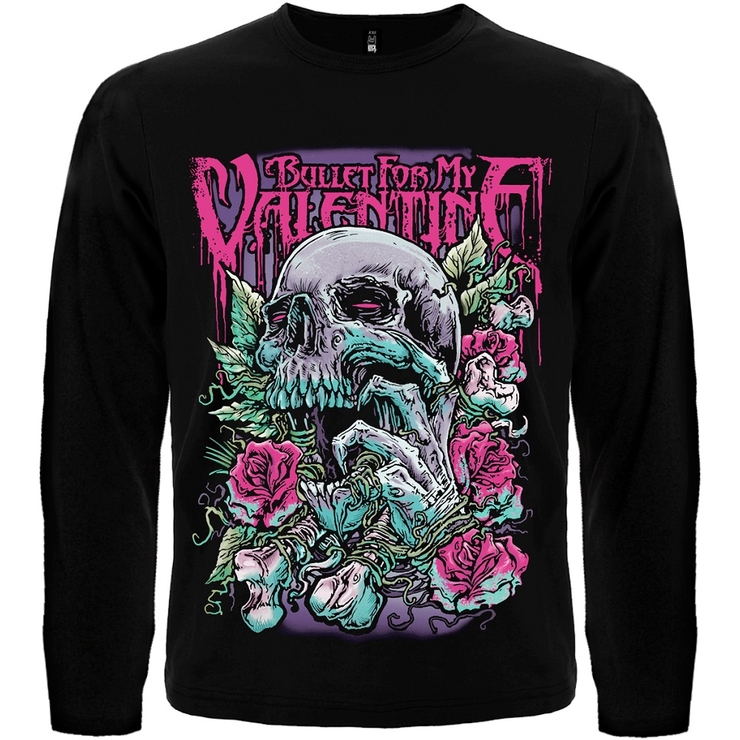 Футболка с длинным рукавом Bullet For My Valentine (skull and roses) Футболка с длинным рукавом Bullet For My Valentine (skull and roses)