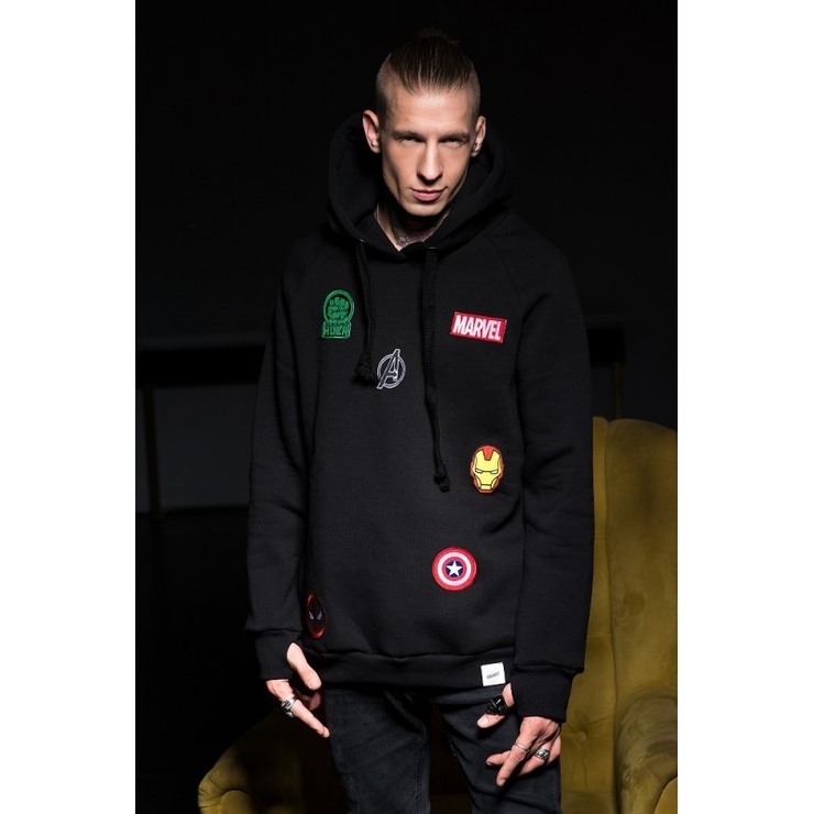Худі Urbanist з патчами Marvel, оверсайз Худі Urbanist з патчами Marvel, оверсайз
