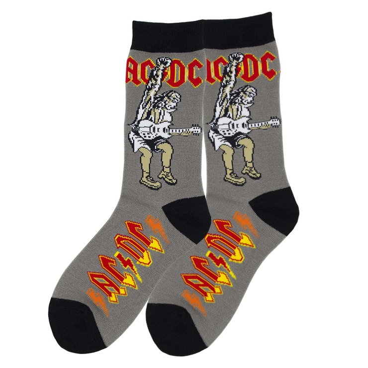 Носки длинные AC/DC Angus Young (серые) р.36-45 (th) Носки длинные AC/DC Angus Young (серые) р.36-45 (th)