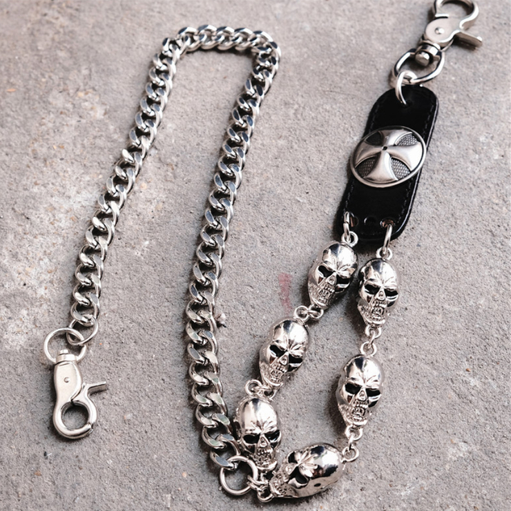 Ланцюг з черепами (тамплієрський хрест) (ch-033)