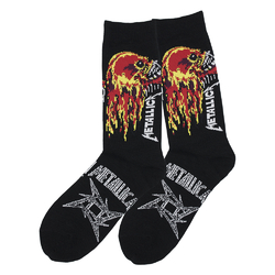 Носки длинные Metallica - skull and logo (черные) р.36-45 (th)