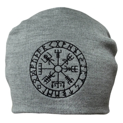 Шапка з вишивкою Vegvisir (рунічний компас) сіра Шапка з вишивкою Vegvisir (рунічний компас) сіра