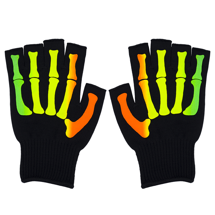 Перчатки Кисть скелета (радужный)