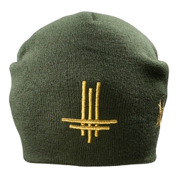 Шапка с вышивкой Behemoth "Inverted Cross" олива Шапка с вышивкой Behemoth "Inverted Cross" олива