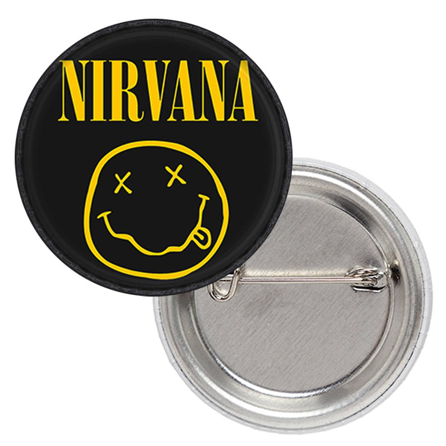 Значок Nirvana (logo and smile) - купить значок с группой Nirvana в Киеве,  цены в Украине - интернет-магазин Rockway