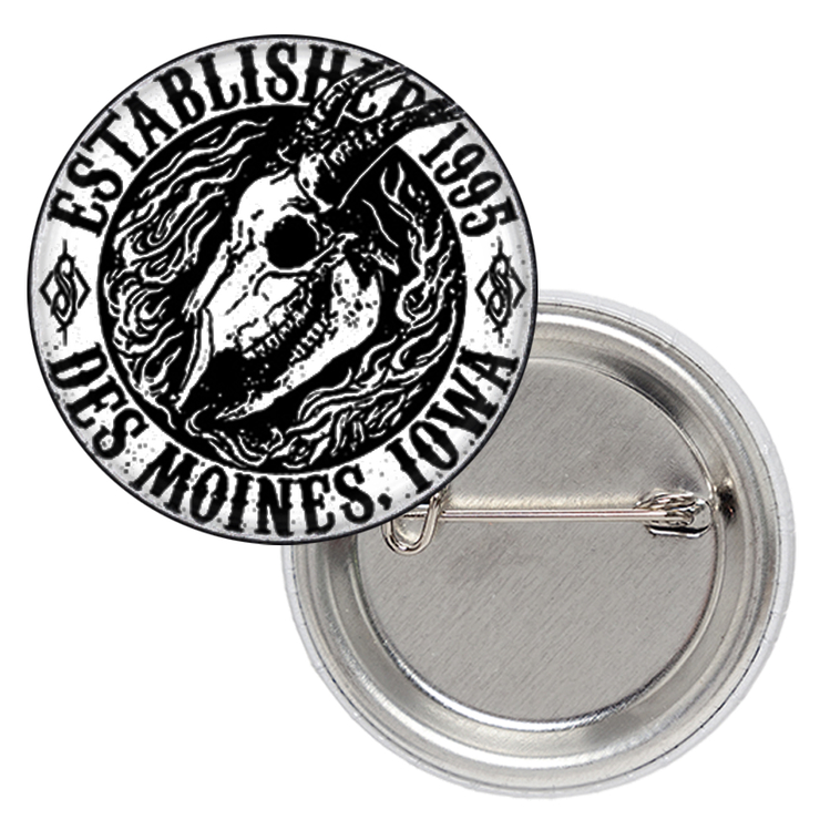 Значок Slipknot (Des Moines, Iowa, established 1995), white Значок Slipknot (Des Moines, Iowa, established 1995), white