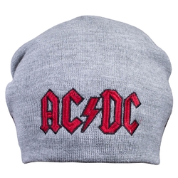 Шапка с вышивкой AC/DC (logo), серая
