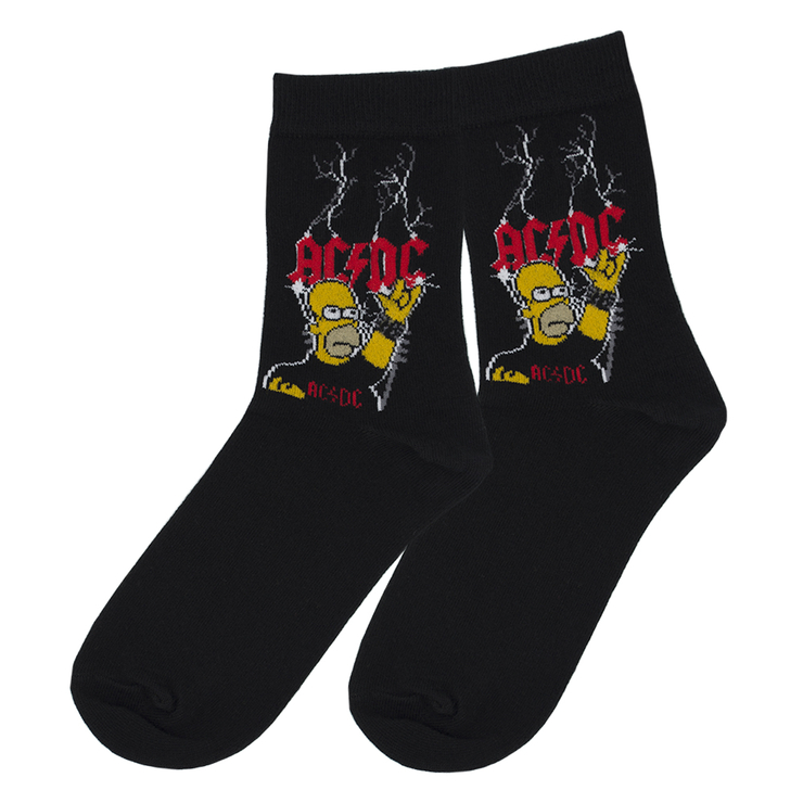 Носки AC/DC (Homer Simpson), черные р.36-44 (tr) Носки AC/DC (Homer Simpson), черные р.36-44 (tr)