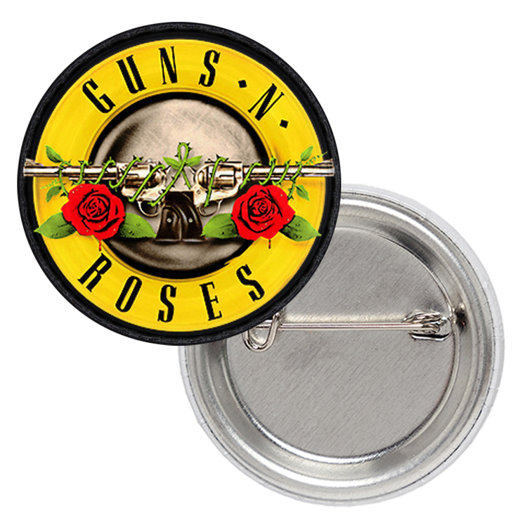 Значок Guns N’ Roses (yellow logo guns and rose) Значок Guns N’ Roses (yellow logo guns and rose)