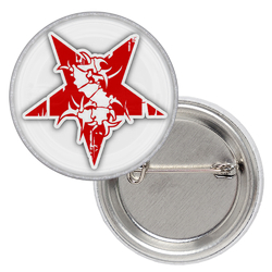 Значок Sepultura (logo with red pentagram)