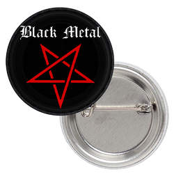 Значок Black metal (red pentagram)