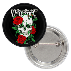 Значок Bullet For My Valentine (rose and skull)