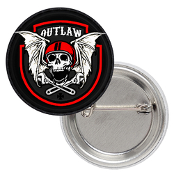 Значок Outlaw (biker skull)