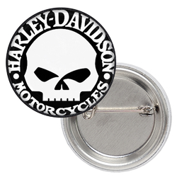 Значок Harley-Davidson Motorcycles (skull)