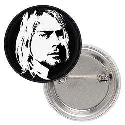 Значок Kurt Cobain (black background)