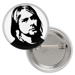 Значок Kurt Cobain (white background)