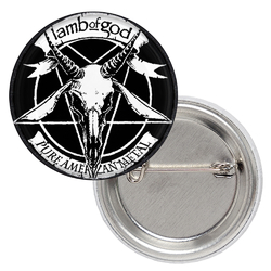 Значок Lamb Of God "Pure American Metal" (pentagram)